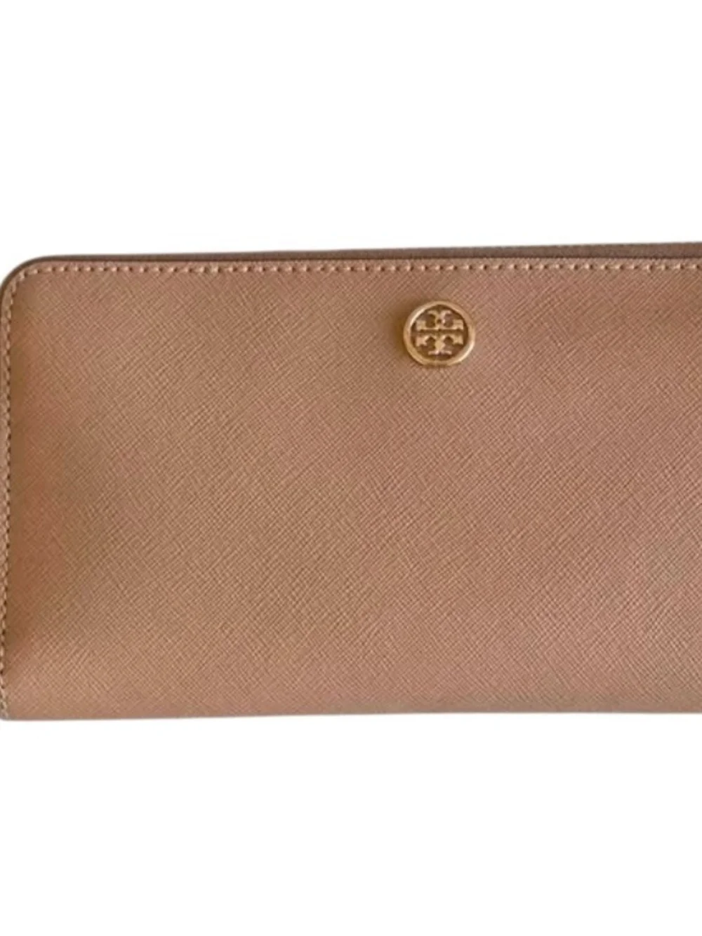 Tory Burch Robinson Large Tote Bag & Matching Zip Wallet Set – Cardamom Tan